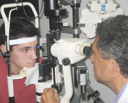 Dr Levinson with patient